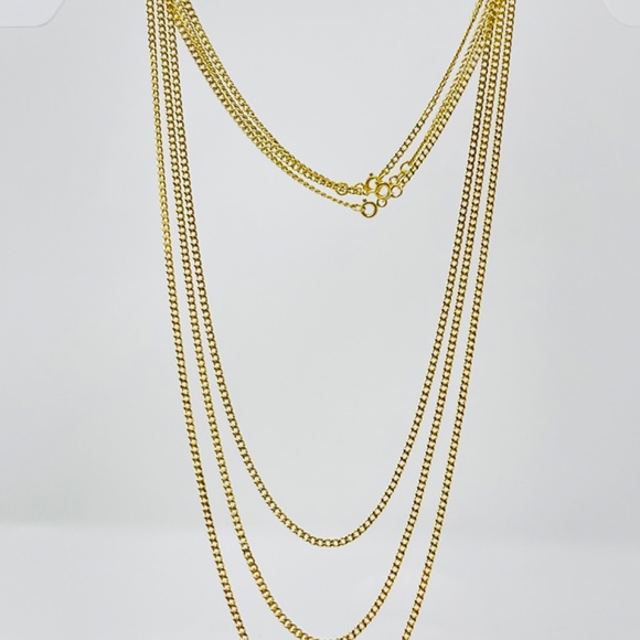 22inch,14k Gold Curb Chain Necklace - Picture 13 of 17